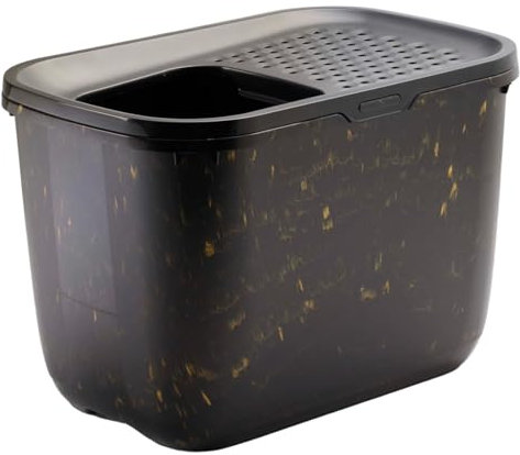 Savic katzentoilette hop in marmor schwarz/Gold