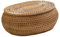 Panier ovale avec couvercle panier décoratif panier d'organisation corde en coton panier à couvercle 5,5x6,7x2,8 pouces