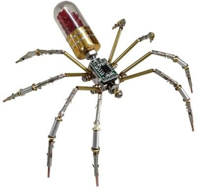 CreativeBlocker 3D Spinne Puzzle Kit, DIY Metall Mechanische Insekten Modell Montage Spielzeug, Eine Kreative Steampunk Ornament, EIN Geschenk (90PCS/Rot)