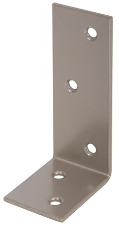 Alberts 821401 DURAVIS® Balkenwinkel | ungleichschenklig | perlbeige duplexbeschichtet RAL 1035 | Größe 40 x 80 x 30 mm | 20er Set
