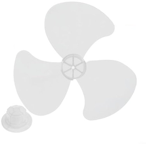Pala del ventilatore in plastica, staffa per ventola da 40,6 cm, 3 foglie, accessorio di ricambio, a basso rumore e resistenza alle alte temperature (bianco)