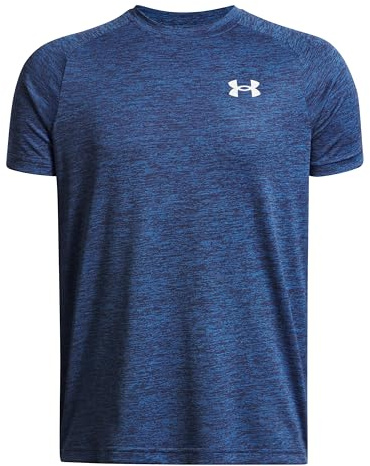 Under Armour Jungen Tech 2.0 Kurzarmshirt, leichtes Sportshirt aus kühlendem Stoff, schnelltrocknendes Funktionsshirt mit natürlichem Tragegefühl,Blue Atlantis / / White,YMD