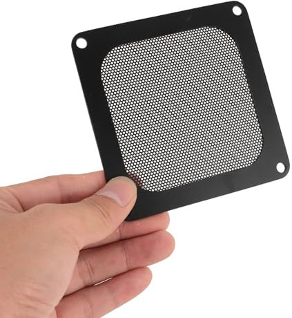 Computer Fan Filter Grills, Magnetic Frame Computer Fan Grill PC Fan Dust Mesh PC Cooler Filter 93x93mm / 3.66x3.66in, PC Fan Dust Filter (Black)
