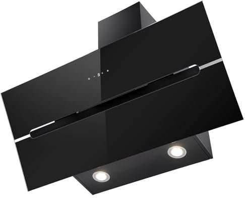 electriQ 90cm Angled Cooker Hood - Black