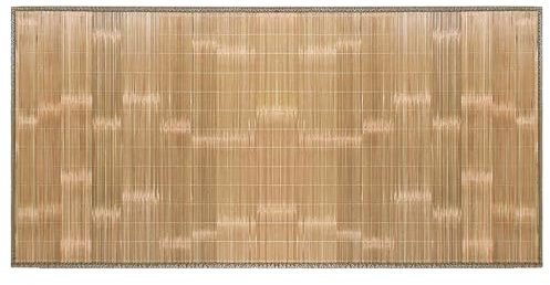YASUMU HOME Tapis de cuisine et de salle de bain en bambou naturel | Tapis de bain et de douche | Tapis de couloir d'intérieur | Antidérapant et enroulable (carbonisé, 88,9 x 61 cm)