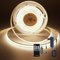 TTWAY COB LED Streifen 2M, LED Streifen Warmweiss 3000K, 24V Dimmbar LED Strip, CRI92, 8mm Breite, mit Fernbedienung und Netzteil, für Home Dekoration, Küche, Spiegel
