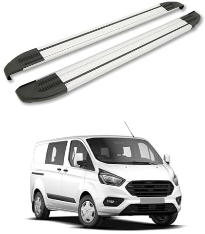 TURTLE Marchepied brillant compatible avec Ford Custom 20122023 / Version courte | GRIS
