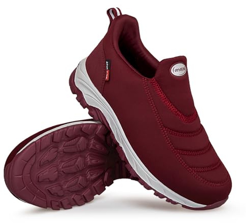ZVJV Extra Weit Orthopädische Slip On Sneaker Walkingschuhe Herren Damen | Atmungsaktiv Leicht Rutschfest Trekkingschuhe Laufschuhe Outdoor, Lässige Komfort Laufschuhe Outdoor Turnschuhe