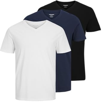 JACK & JONES Jjeorganic Basic Tee Ss V-Neck 3Pk Mp