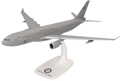 Herpa SnapFit Airplane Model Airbus A330 MRTT RAAF KC-30A Voyager | scale 1:200, detailed plastic miniature with display stand, authentic design, collectible aircraft model for adults ages 14+