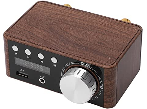 FTVOGUE Mini Amplificador de Potencia Bluetooth 5,0, Amplificador Digital HiFi de Doble Canal de 50W, Ideal para Cine en Casa y Configuración de Sonido Estéreo