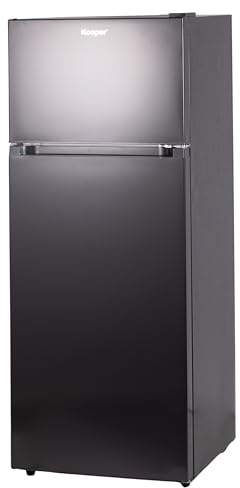 GALILEO Frigorifero con freezer 240 L doppia porta 54,2x54,2x142,5 cm, grigio scuro, Kooper