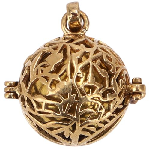 Engelsrufer Klangkugel Kettenanhänger, goldene Amulette, Modell 1