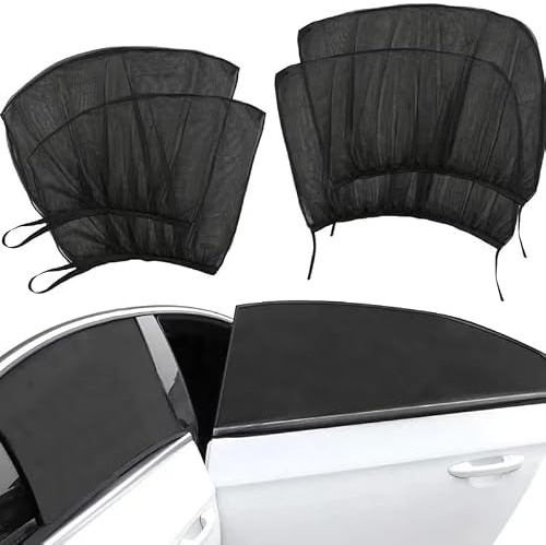 GOULAIZI 4 Stück Auto Sonnenschutz Fenster Socke für VW Caddy Maxi 5 (V) SB I 2020-2024, Sonnenschutzfolie Seitenscheibe Sonnenblende Netz Insektenschutz Vorhang