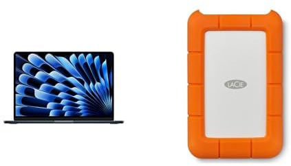Apple MacBook Air 13 M4 16GB 256GB Mitternacht + LaCie Rugged Mini USB-C 5TB