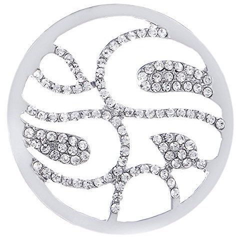 Morella Damen Coin 33 mm Glücksmuster Silber