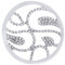 Morella Damen Coin 33 mm Glücksmuster Silber