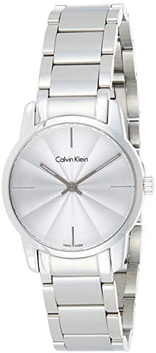 Calvin Klein Damen Analog Quarz Uhr mit Edelstahl Armband K2G23146