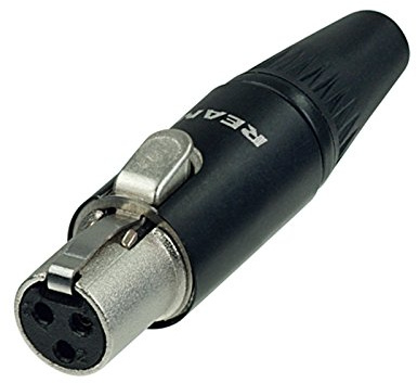 REAN Mini-XLR 3-Pol Stecker Weiblich By Neutrik Tiny XLR 3-Pin | RT3FC-B