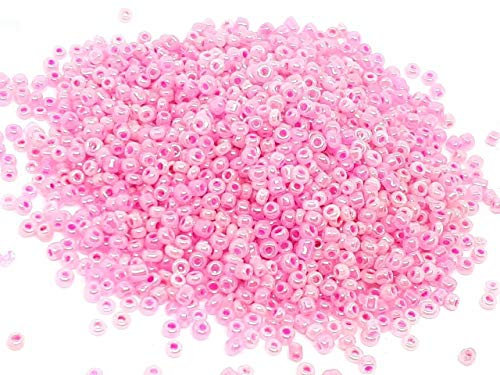 LOT 1000 PERLES DE ROCAILLE ROSE Ø 2 mm 12/0 - CREATION