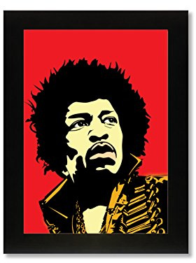 Jimi Hendrix (gerahmt, A4) Limited Edition Print