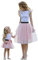 Loralirando Schönes Mutter Tochter Kleider Matching Outfits Familien Kleidung Spitzen Prinzessin Kleid Rosa, Tochter, 0-6 Monate