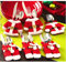 MSQ Table Decorations 4pcs Christmas Cutlery Holders Pockets Knifes Forks Red Bag Santa Suit Xmas Party Dinner Table Decoration Novelty Decorations