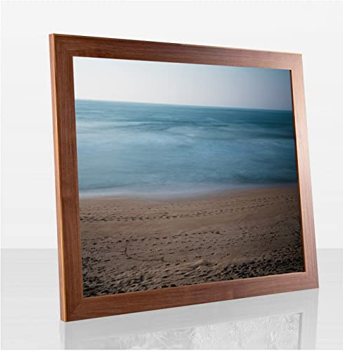 1a Bilderrahmen Monzetta Nussbaum dunkel 50 x 70 cm kantig Puzzle modern stabil eckig hochwertig preiswert mit klarem Kunstglas