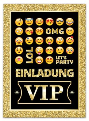 Junaversum 10 Einladungskarten zum Geburtstag VIP Kindergeburtstag Mädchen Jungen Jungs Erwachsene/Einladungen zur VIP-Party