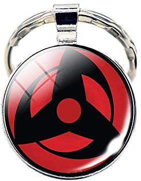 Sharingan Rinnegan Schlüsselanhänger, Metall, 20 g, 3 Stück, schwarz / rot