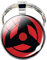 Sharingan Rinnegan Schlüsselanhänger, Metall, 20 g, 3 Stück, schwarz / rot