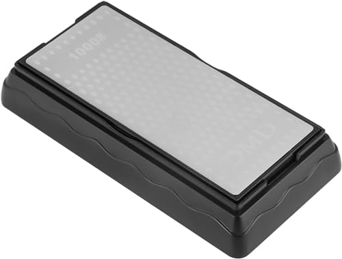 Pierre à aiguiser, Diamant Taille-Crayon, 400 Grains + 1000 Grains, Couteaux de Cuisine en Pierre abrasifs en Pierre à aiguiser avec Base