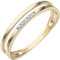 Jobo Damen-Ring aus 14 Karat 585 Gold mit 5 Diamanten Größe 54