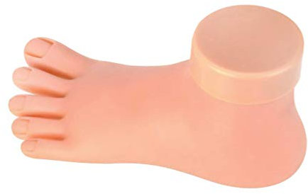Lurrose Manicure Foot Model Soft Silicone Fake Foot Nail Art Practice Model for Professional Nail Application and Training Tool