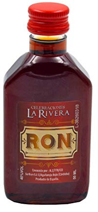 Lote de 15 Botellas Decorativas Modelo PetacaRon La Rivera. Regalos Originales. Licores y Complementos. Detalles para Bodas, Comuniones, Bautizos y Cumpleaños. CC