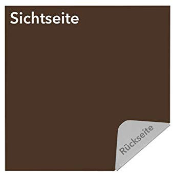 Plaque découpée sur mesure en aluminium de 1,5 mm avec revêtement coloré RAL 8014 (marron sépia) - Avec film de protection - 90 x 100 cm (900 x 1000 mm).