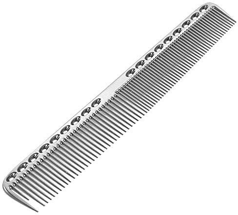 Professional Salon Barber Comb, Aluminum Metal Cutting Comb for Hair Styling