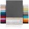 BEAUTEX Spannbetttuch Bettlaken aus Baumwolle, Premium Jersey Stoff 160g/m², Größe und Farbe wählbar (Boxspring - 200x200x45 cm, Dunkelgrau)