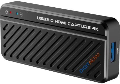 DIGITNOW! Video Capture Card, 4K HDMI Game Capture ,Zero-Lag Passthrough, USB 3.0 Video Recorder for Gaming, Streaming,PS5/PS4, Xbox Series X/S,Switch