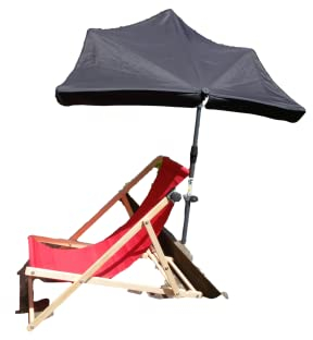 STABIELO Strandstuhl - Fächerschirm ANTHRAZIT mit Multihalterung für universelle Befestigung