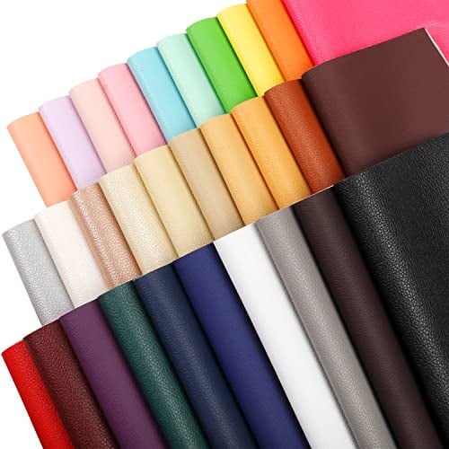 LOTOFUN Solide Kunstlederbögen: 30 Stück genarbtes Leder, 20,3 x 15,2 cm, für Halloween-Geschenke, Bastelarbeiten