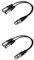 BRIEFCEC 2pcs XLR Y Cavo, Microfono Splitter Femmina a Doppio Maschio 3 Pin Jack, Adattatore Audio in Rame OFC Con Jack in Lega di Zinco (1 Femmina a 2 Maschi, 30 cm)