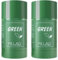 Grüner Tee Maske Stick für Gesicht, Porenlose tiefe Reinigung Maske Stick, Mitesser Entferner mit grünem Tee Extrakt, tiefe Porenreinigung, Feuchtigkeitsspendend und Ölkontrolle (2PCS)