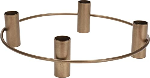 matrasa Kerzenhalter Circle für 4 Stabkerzen - Adventskranz Alternative Scandi Design Bronze
