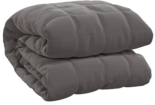 vidaXL Gewichtsdecke Grau 137x200 cm 6 kg Stoff