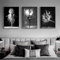 Trayosin Poster Set Schwarz-weiße Ballett Leinwand Bilder Wanddeko Art,Premium Wandbilder,3 Teilig Kunstdruck Modern Wandbilder,Bilder Wohnzimmer Deko Schlafzimmer,ohne Rahmen (50x70cm)