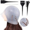 Scettar 5 Piezas Gorro de Tinte Highlight, Gorro de Peluqueria Gorro de Silicona para Hacer Mechas, Mechas Peluqueria de Silicona con Peine et Cepillos de Tinte Gancho Coloración