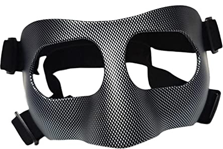 F Fityle Gesichtsmaske für gebrochene Nase, Gesichtsschutz, Verstellbarer Riemen, Fußball, Basketball, Maskenschutz, Nasenschutz, Gesichtsschutz für Cosplay,