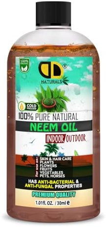 Neem Oil 100% Pure Multi-Use Oil for Hair, Nail Oil, Eyebrow Oil & Scalp Oil for Hair Growth, Garden - Plants - Home & More (30ml)