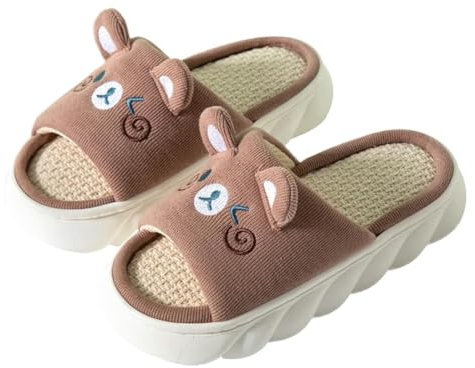 Yoroka Cartoon-Hausschuhe, niedliche Tierform, dicke Sohle, weiche Hausschuhe für drinnen und draußen, bär, 37/38 EU